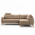 Sofa narożna z tkaniny w kolorze beżowym wymiary 200 x 90 x 70 cm